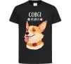 Детская футболка Corgi mama Черный фото