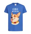 Дитяча футболка Corgi mama Яскраво-синій фото