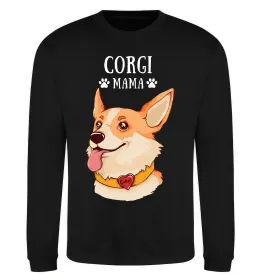 Світшот Corgi mama Чорний фото
