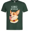 Чоловіча футболка Corgi mama Темно-зелений фото