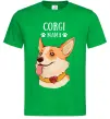 Чоловіча футболка Corgi mama Зелений фото
