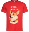 Чоловіча футболка Corgi mama Червоний фото