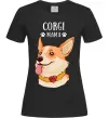 Жіноча футболка Corgi mama Чорний фото