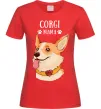 Жіноча футболка Corgi mama Червоний фото