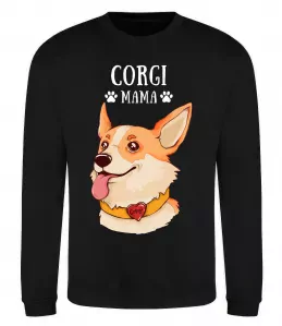 Світшот Corgi mama Чорний фото