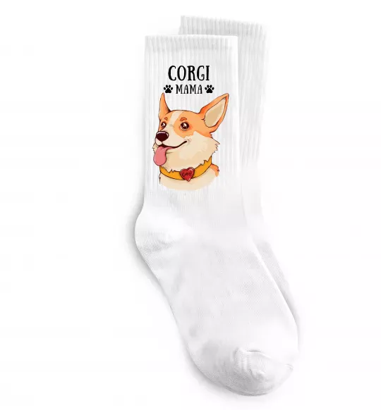 Шкарпетки Corgi mama Білий фото