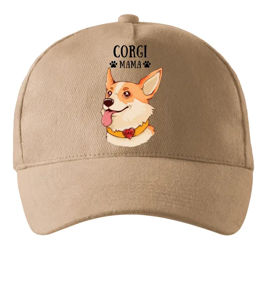 Кепка Corgi mama Песочный фото
