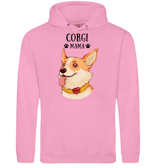 Женская толстовка (худи) Corgi mama Розовый фото