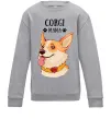 Детский Свитшот Corgi mama Серый меланж фото