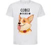 Детская футболка Corgi mama Белый фото