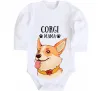 Дитячий бодік Corgi mama Білий фото