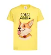 Дитяча футболка Corgi mama Лимонний фото