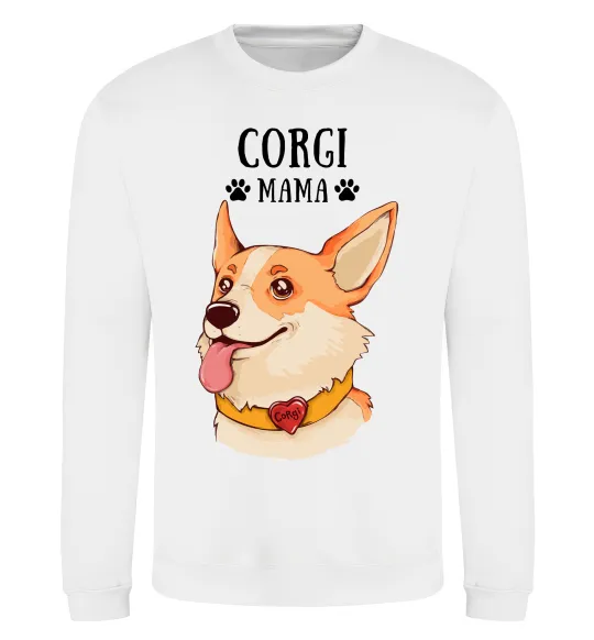Світшот Corgi mama Білий фото