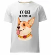 Чоловіча преміум футболка Corgi mama Білий фото