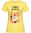 Жіноча футболка Corgi mama Лимонний фото