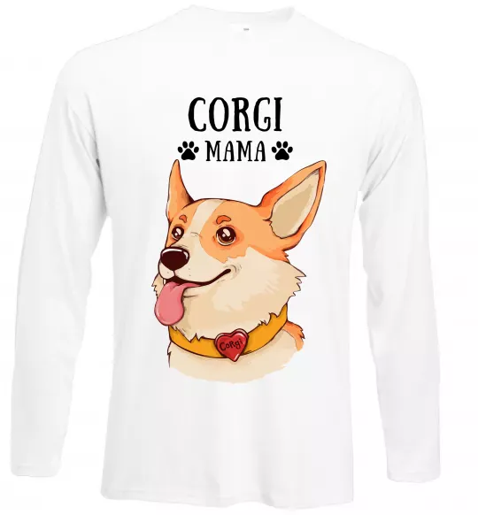 Лонгслив Corgi mama Белый фото