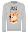 Світшот Corgi mama Сірий меланж фото