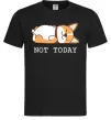 Чоловіча футболка Not today Corgi Чорний Чоловіча футболка Not today Corgi Чорний фото