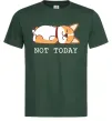 Чоловіча футболка Not today Corgi Темно-зелений Чоловіча футболка Not today Corgi Темно-зелений фото