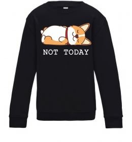 Детский Свитшот Not today Corgi Детский Свитшот Not today Corgi
