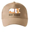 Кепка Not today Corgi Песочный фото