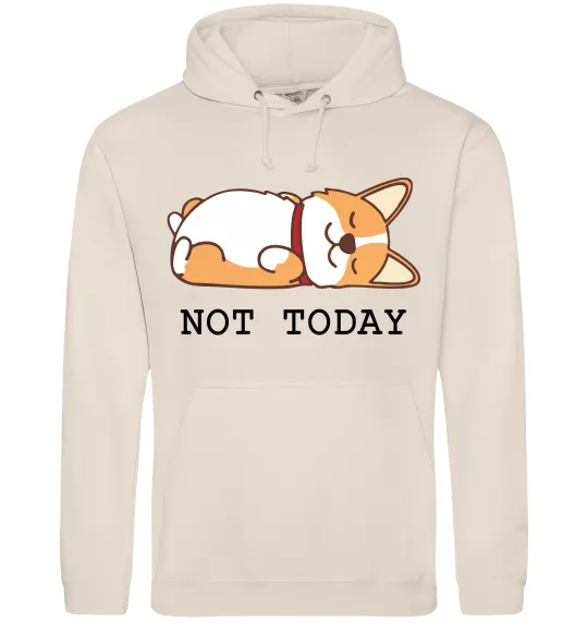 Мужская толстовка (худи) Not today Corgi Таш фото
