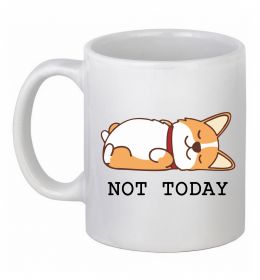 Чашка керамическая Not today Corgi