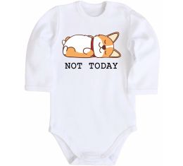 Детский боди Not today Corgi