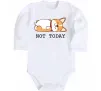 Детский боди Not today Corgi Белый фото