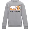 Дитячий світшот Not today Corgi Сірий меланж Дитячий світшот Not today Corgi Сірий меланж фото
