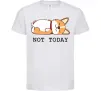 Детская футболка Not today Corgi Белый фото