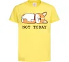Детская футболка Not today Corgi Лимонный фото