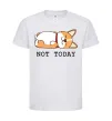 Дитяча футболка Not today Corgi Білий фото