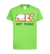 Дитяча футболка Not today Corgi Лаймовий фото