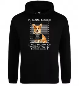 Женская толстовка (худи) Corgi personal Stalker Черный фото