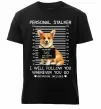 Чоловіча преміум футболка Corgi personal Stalker Чорний фото