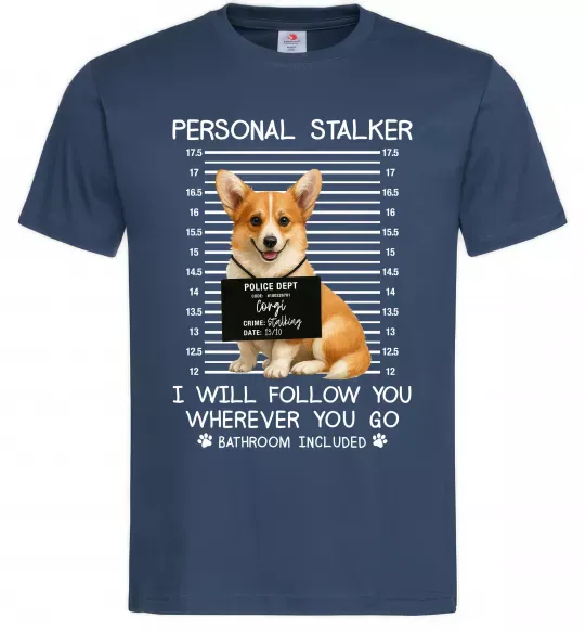 Чоловіча футболка Corgi personal Stalker Темно-синій фото
