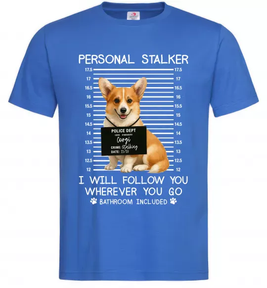 Чоловіча футболка Corgi personal Stalker Яскраво-синій фото