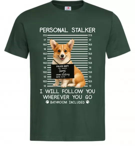 Чоловіча футболка Corgi personal Stalker Темно-зелений фото