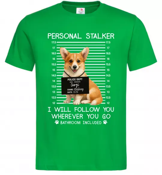 Чоловіча футболка Corgi personal Stalker Зелений фото