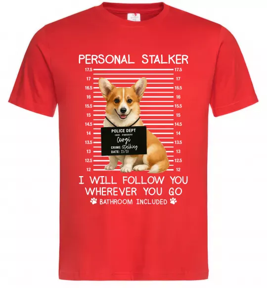 Чоловіча футболка Corgi personal Stalker Червоний фото