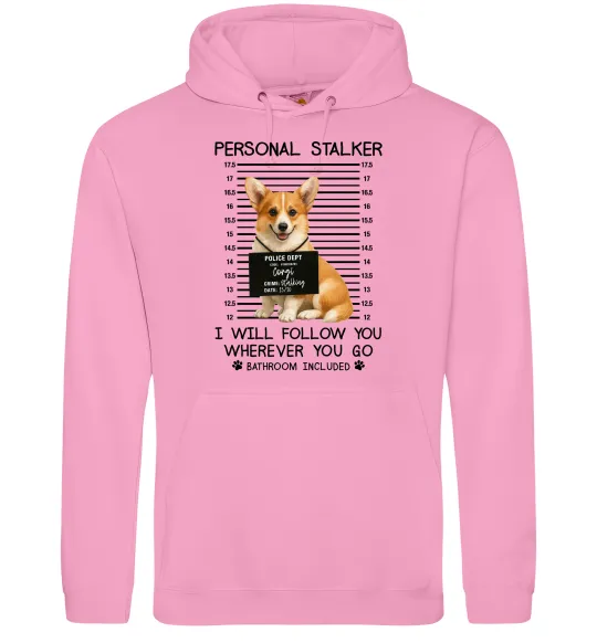 Мужская толстовка (худи) Corgi personal Stalker Розовый фото
