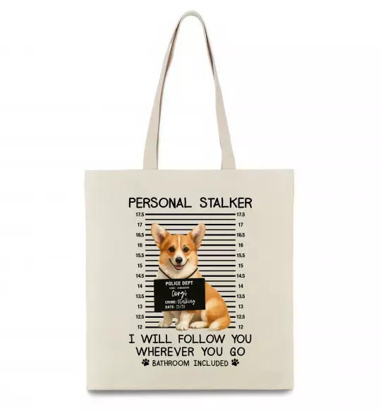Эко-сумка Corgi personal Stalker Бежевый фото