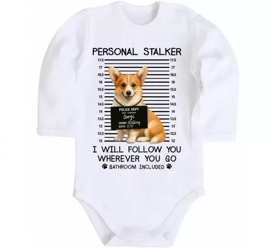 Детский боди Corgi personal Stalker Белый фото