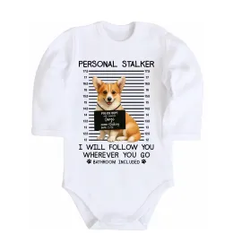 Детский боди Corgi personal Stalker Белый фото