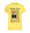 Дитяча футболка Corgi personal Stalker Лимонний фото