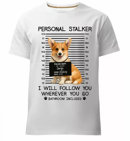 Чоловіча преміум футболка Corgi personal Stalker Білий фото