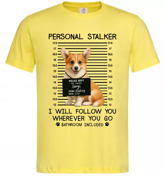 Чоловіча футболка Corgi personal Stalker Лимонний фото