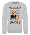 Свитшот Corgi personal Stalker Серый меланж фото
