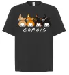 Футболка Оверсайз Corgis Черный фото